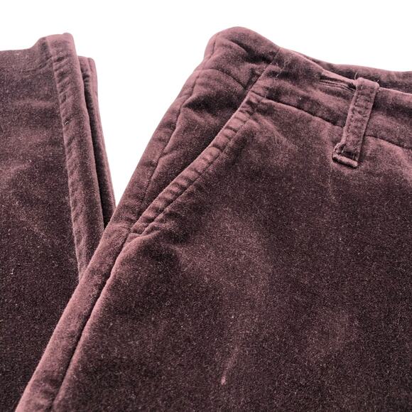 INC International Concepts Burgundy Velveteen Pants Flattering Trouser Cut - Picture 4 of 16